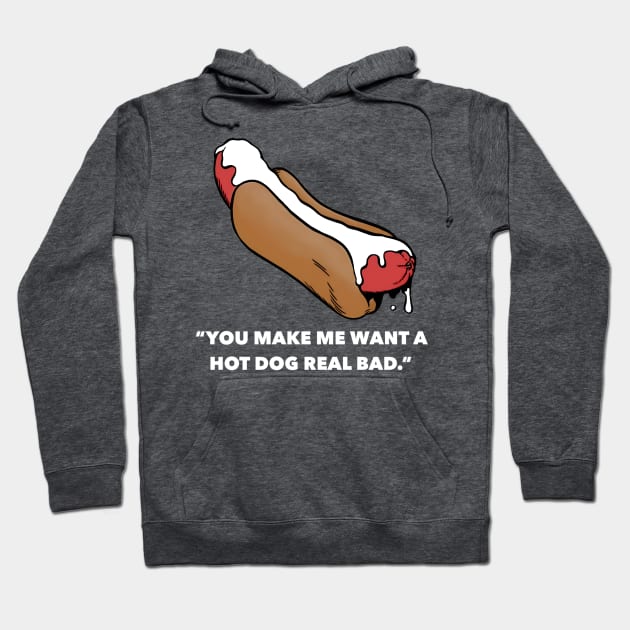 Hot Dog Lover (White Condiment) Hoodie by JasonLloyd